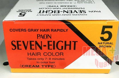 PAON Seven Eight Hair Color top box view displaying Natural Brown 5 label