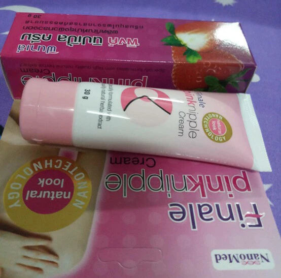 Finale Pink Nipple Cream box top view natural herbal extract design