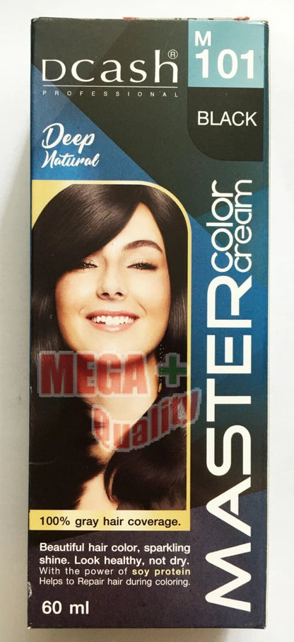 DCASH Master Hair Color Cream M101 Natural Black hair dye product box