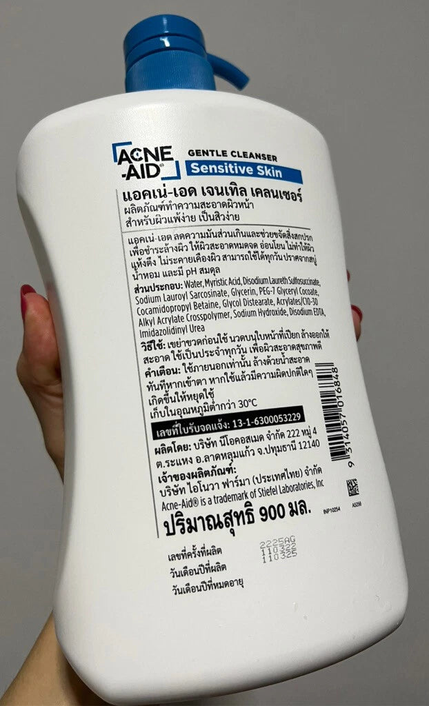 Acne-Aid Liquid 900 ml Family Size Bottle Cleanser Gentle For acne prone