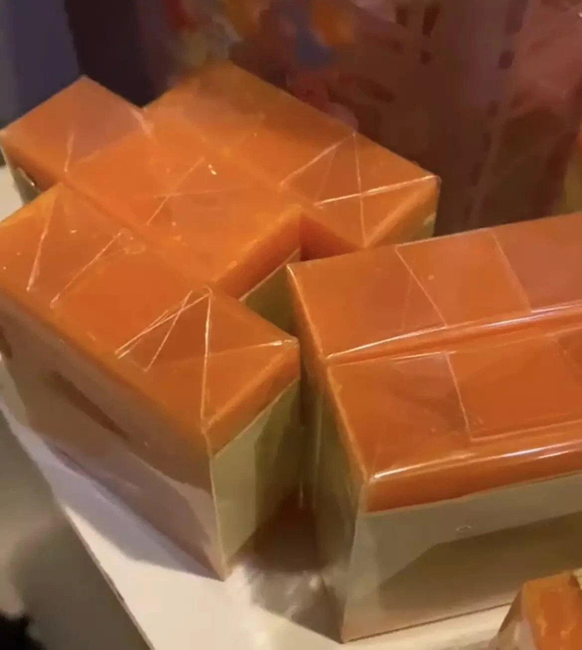 Galong Orange Soap stacked bars close up herbal natural soap