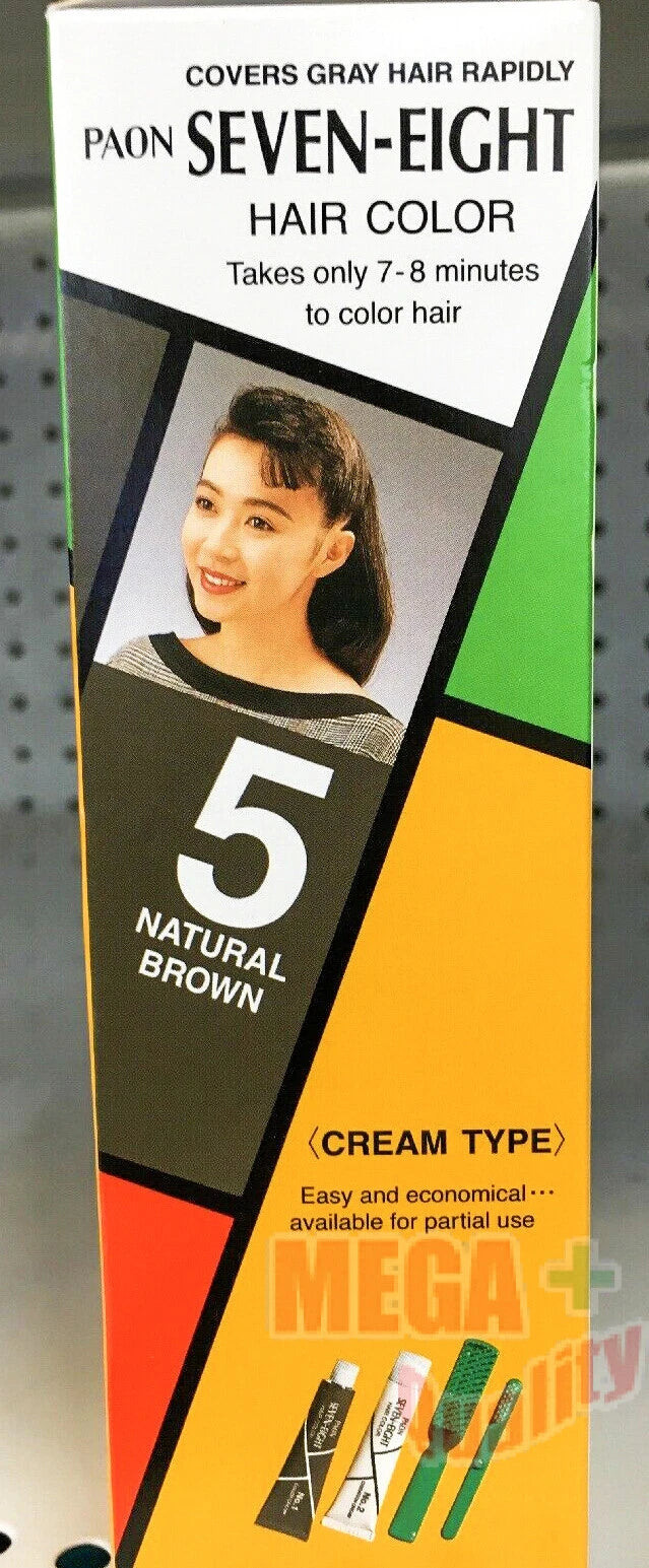 PAON Seven Eight Hair Color packaging close up in 5 Natural Brown shade