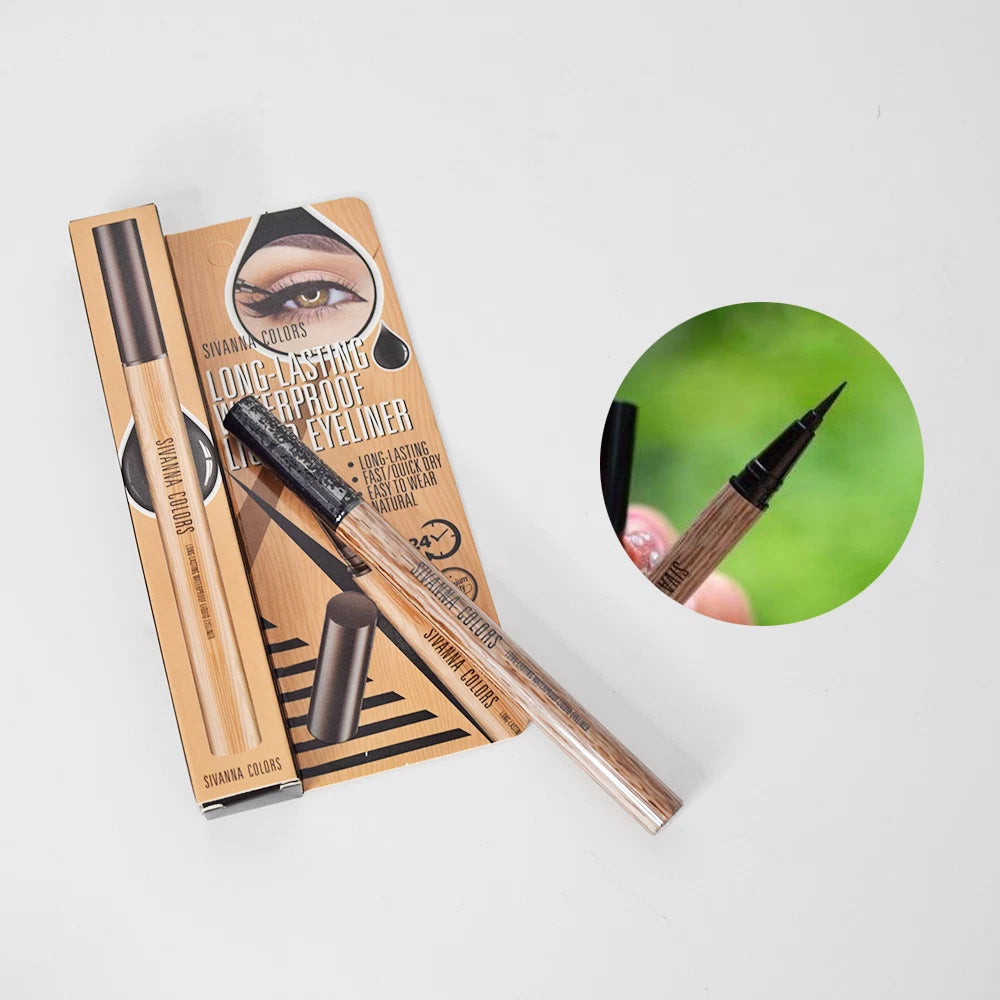 Sivanna Colors Eyeliner product set with packaging waterproof liquid eyeliner design