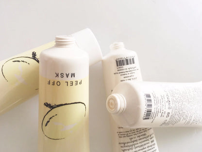 Mistine Egg White Mask peel off texture application on hand skincare