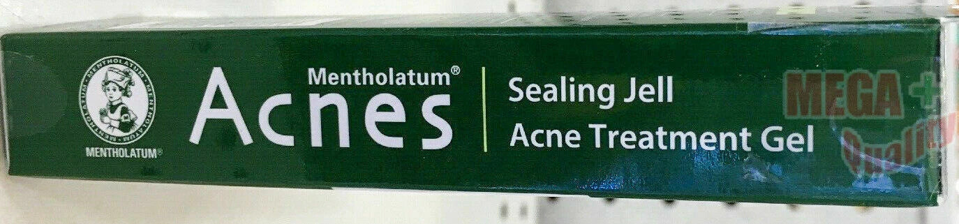 Mentholatum Acnes Sealing Jell Acne Gel tube close-up displaying product logo and branding