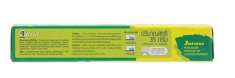 Darlie Double Action Toothpaste packaging highlighting 2 mint powers formula