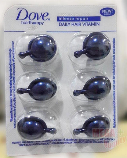 Dove Intense Repair Hair Vitamin 6 capsules blister pack front view