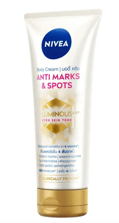 Nivea Luminous 630 Body Cream angled front packaging luminous 630 thiamidol 200ml