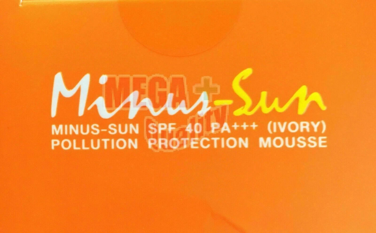 Minus Sun SPF40 top view of the orange packaging box with the brand logo.