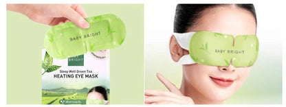 Baby Bright Heating Eye Mask Green Tea usage and product detail image