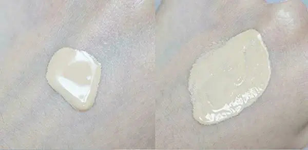 Nami Make Up Pro BB Cream swatches showing cream to powder texture for natural matte finish.