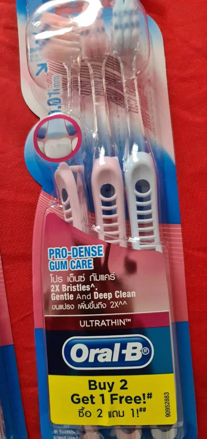 Oral B Gum Care Toothbrush Extra Soft compact head pack for deep clean gum care.