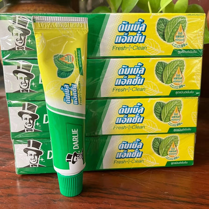Darlie Double Action Toothpaste 35g tubes bundled pack with green yellow box