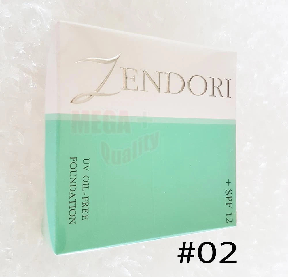 Zendori Oil Free Foundation packaging green box SPF12 oil free label