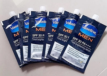 Vaseline Men Serum SPF30 PA+++ sachets spread display front view