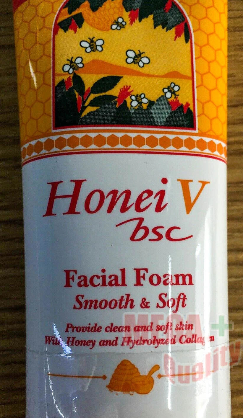 Honei V BSC Facial Foam 100g Smooth Soft Cleanser with Honey and Collagen Extract