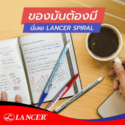 Lancer Spiral 0.5 Pen everyday writing use on notebook