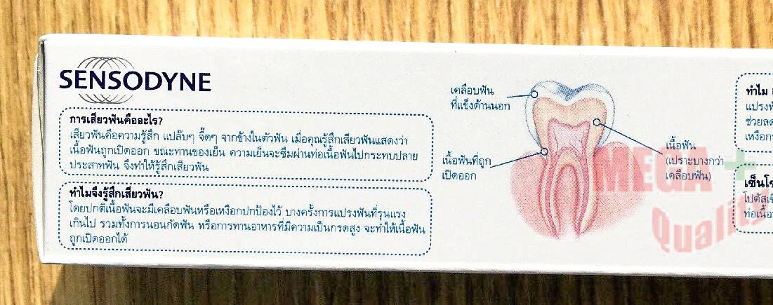 Sensodyne Multi Care Toothpaste manufacturing and expiry information on package