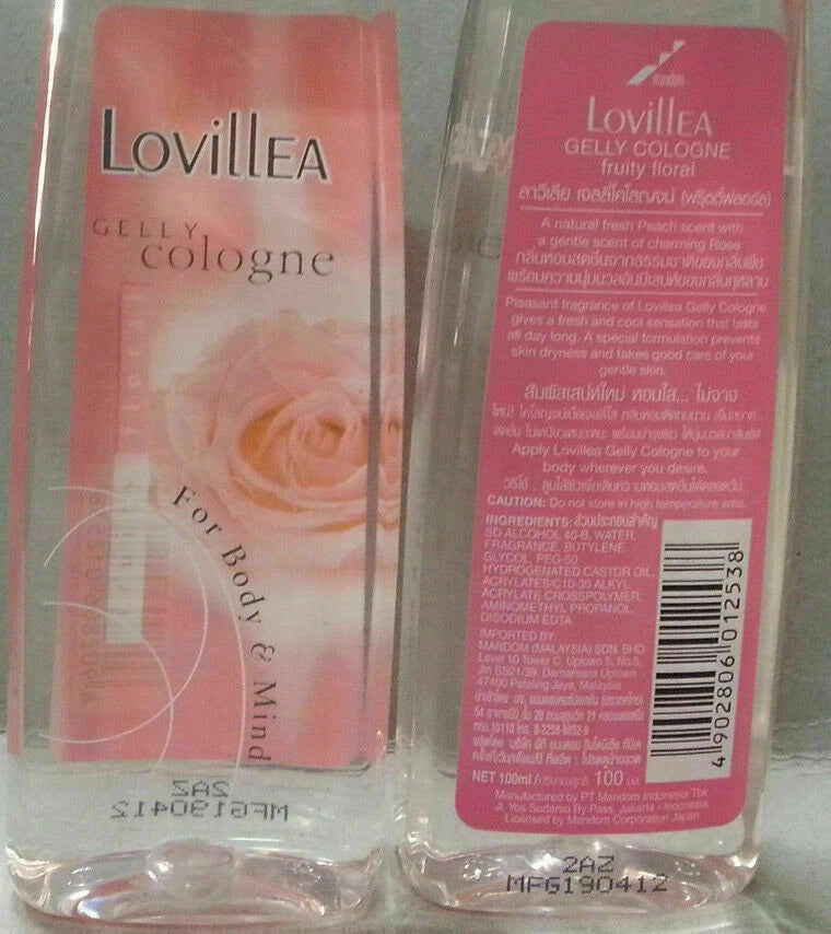 Lovillea Gelly Cologne Fruity Floral Fragrance for Body and Mind 100ml