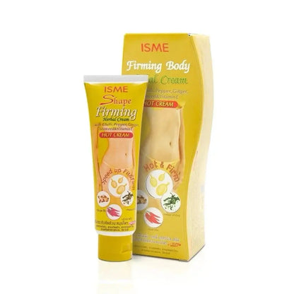 ISME Herbal Hot Cream Firming Body Cream 120ml Tube Packaging