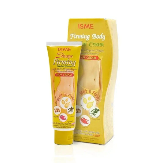 ISME Herbal Hot Cream Firming Body Cream 120ml Tube Packaging