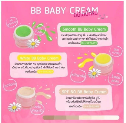 BB Baby Cream Set product information label and details on pink packaging
