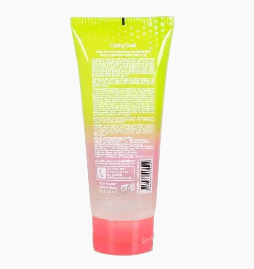 Cathy Doll Aloe Vera Snail Serum Gel 99% Soothing Hydrating Skin Care 60ml