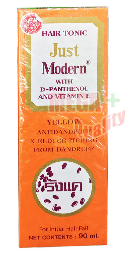 Just Modern Hair Tonic Yellow Antidandruff Reduce Itching Initial Hair Fall 90ml