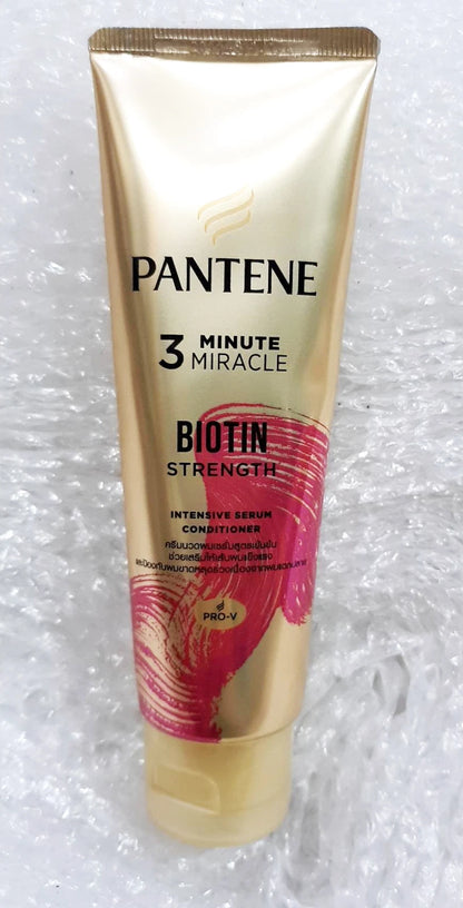 Pantene 3 Minute Miracle Biotin Strength conditioner tube product packaging