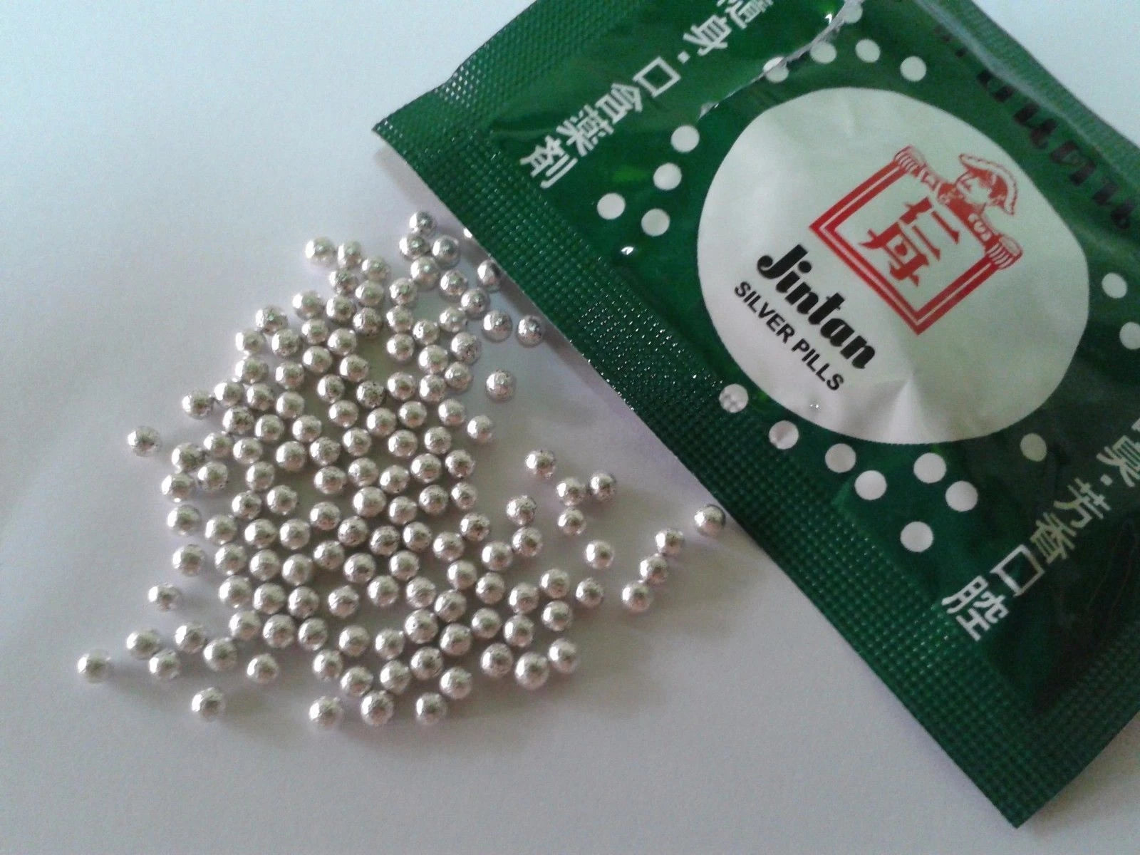 Jintan Silver Pills silver-coated herbal mint lozenges from Japan