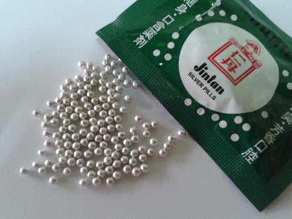 Jintan Silver Pills silver-coated herbal mint lozenges from Japan