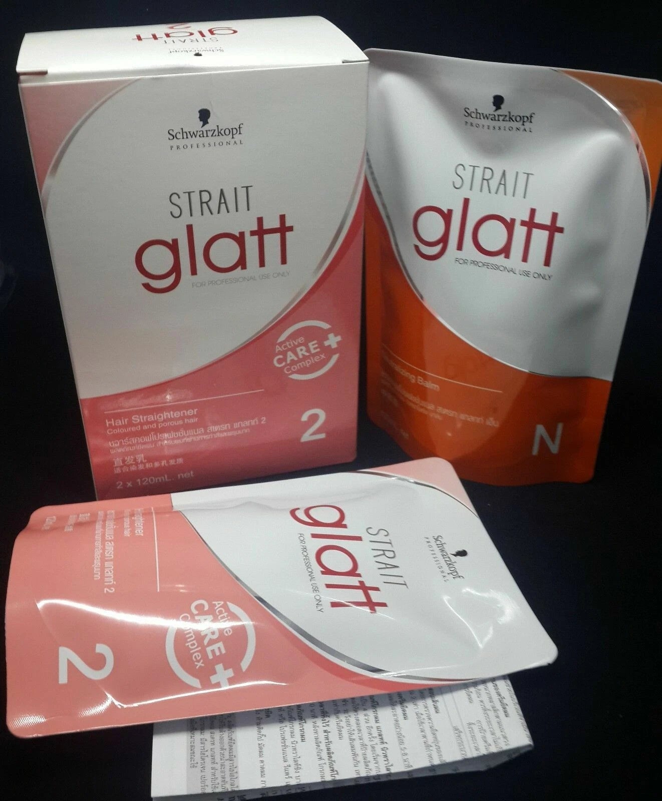  Schwarzkopf Glatt full rebonding kit with straightening cream and neutralizer
