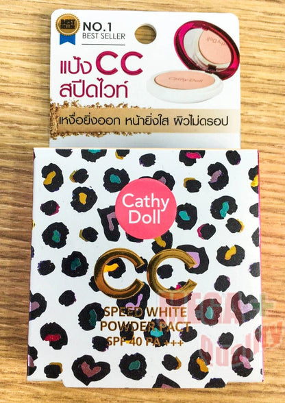 Cathy Doll CC Powder Pact box leopard print design SPF40 4.5g