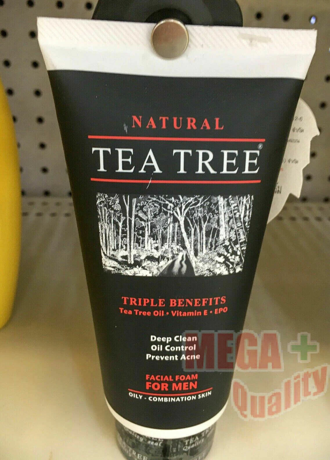 Tea Tree Men Foam Natural Facial Cleanser Tube Display 140ml