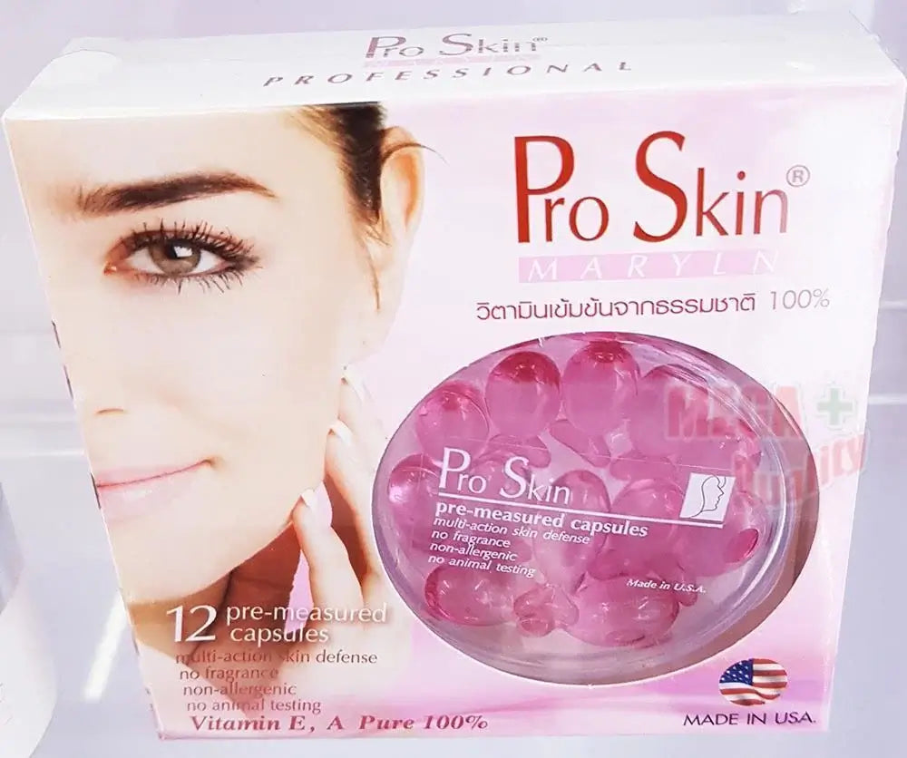 Pro Skin Maryln Vitamin pre measured facial capsules Vitamin E A USA 6 capsules