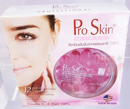 Pro Skin Maryln Vitamin pre measured facial capsules Vitamin E A USA 6 capsules