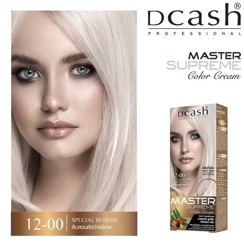 Dcash Master Supreme Hair professional color cream packaging special blonde shade 12-00