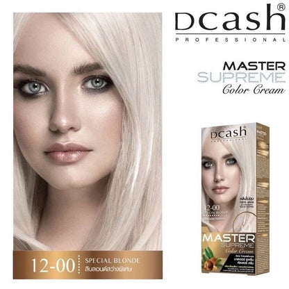 Dcash Master Supreme Hair professional color cream packaging special blonde shade 12-00