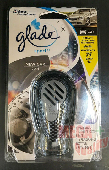 Glade Sport New Car air freshener front packaging new car scent 7ml