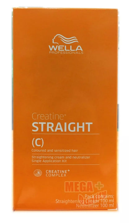 Wella Wellastrate MILD Permanent Hair Straightening Cream Kit with Neutralizer for Colored Hair