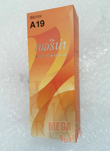 Berina A19 Hair Color Cream Golden Orange product box side view