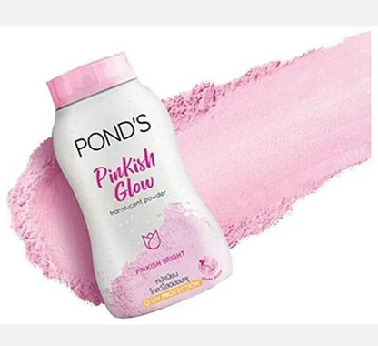 Pond's Pinkish Glow Powder Translucent Facial Powder with Pink Powder Texture