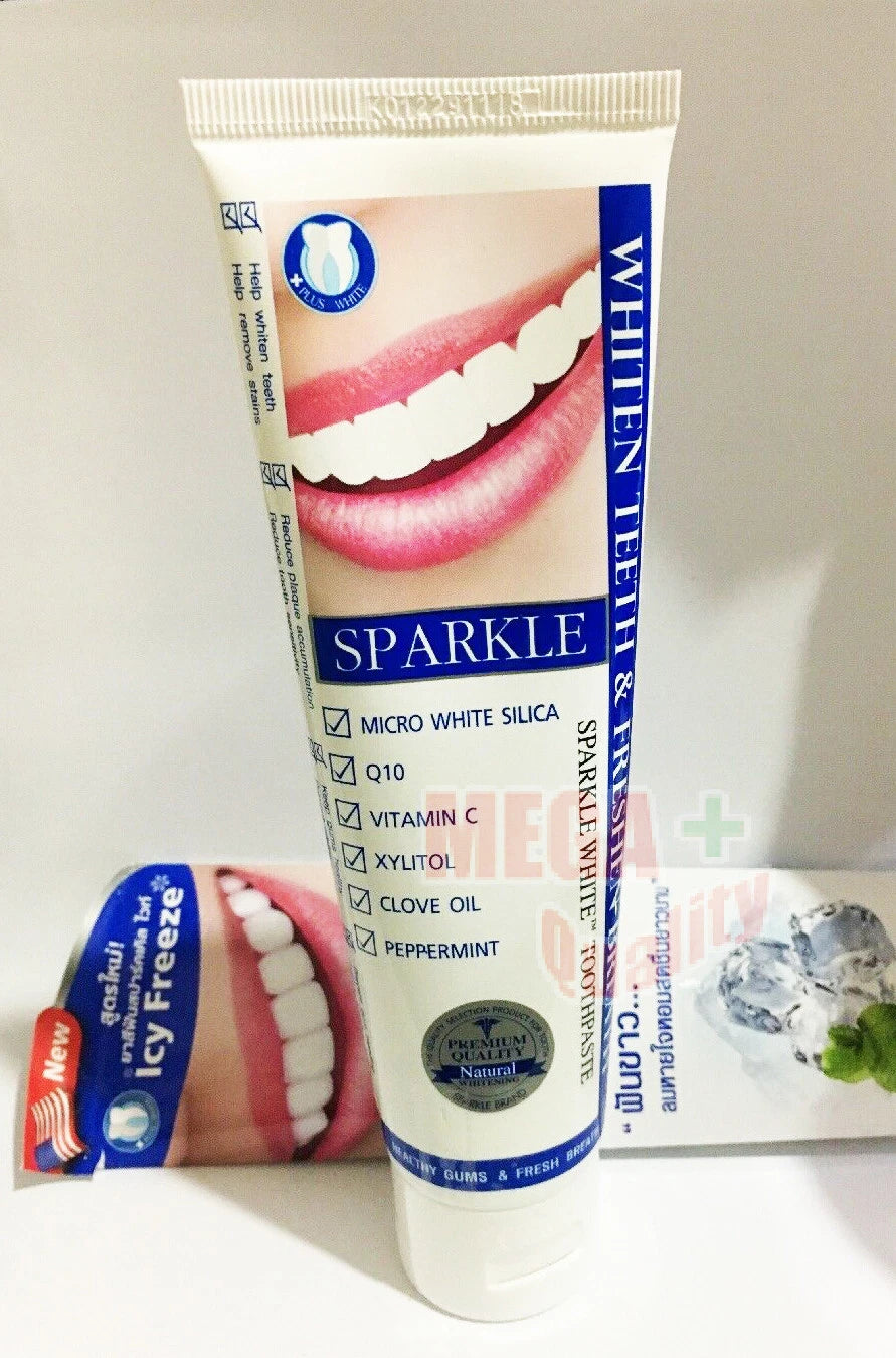 Sparkle Fresh White Toothpaste premium mint ice toothpaste tube with box packaging