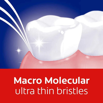 Colgate Slim Soft Flex Clean ultra thin bristles reach deep between teeth for gentle plaque removal