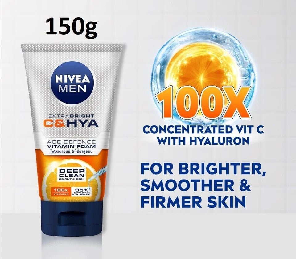 Nivea Men C HYA Foam 150g value size highlight Vitamin C Hyaluron