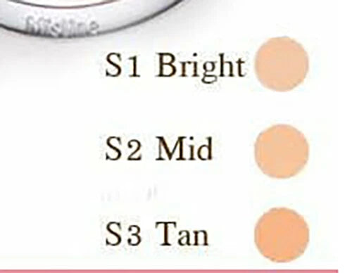 Mistine Flower BB Powder shades S1 Bright S2 Mid S3 Tan color comparison