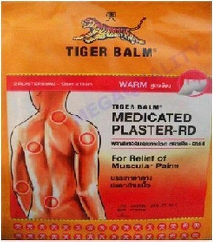 Tiger Balm Medicated Plaster Warm Front Package for Muscle and Joint Pain Relief
