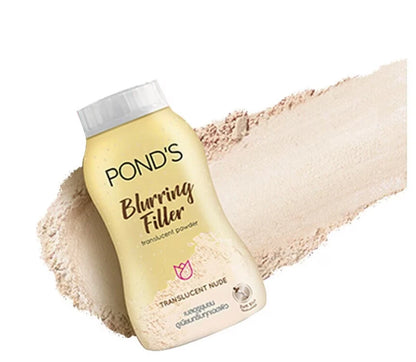 Pond's Blurring Filler Powder applied on hand showing texture