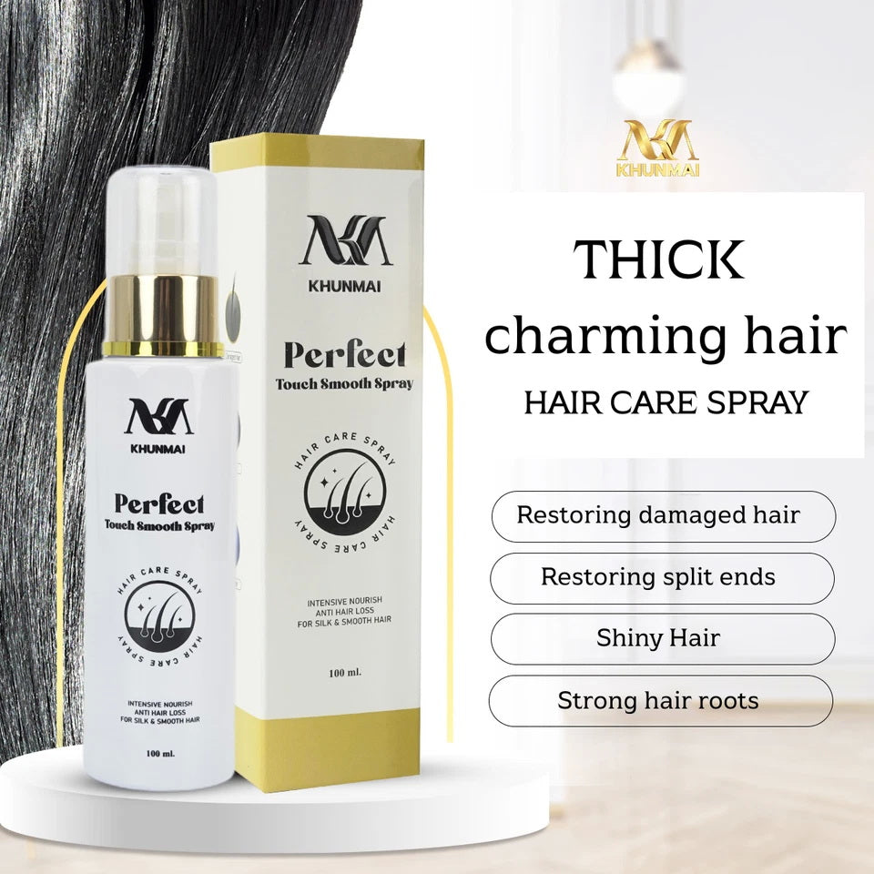 KHUNMAI Perfect Touch Spray set with shampoo and serum for complete hair care routine