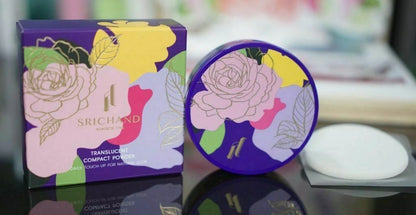 Srichand Translucent Powder compact with floral design packaging